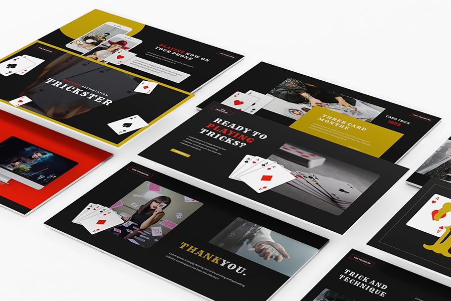 Magician Trick Google Slides Presentation Template, Presentation Templates
